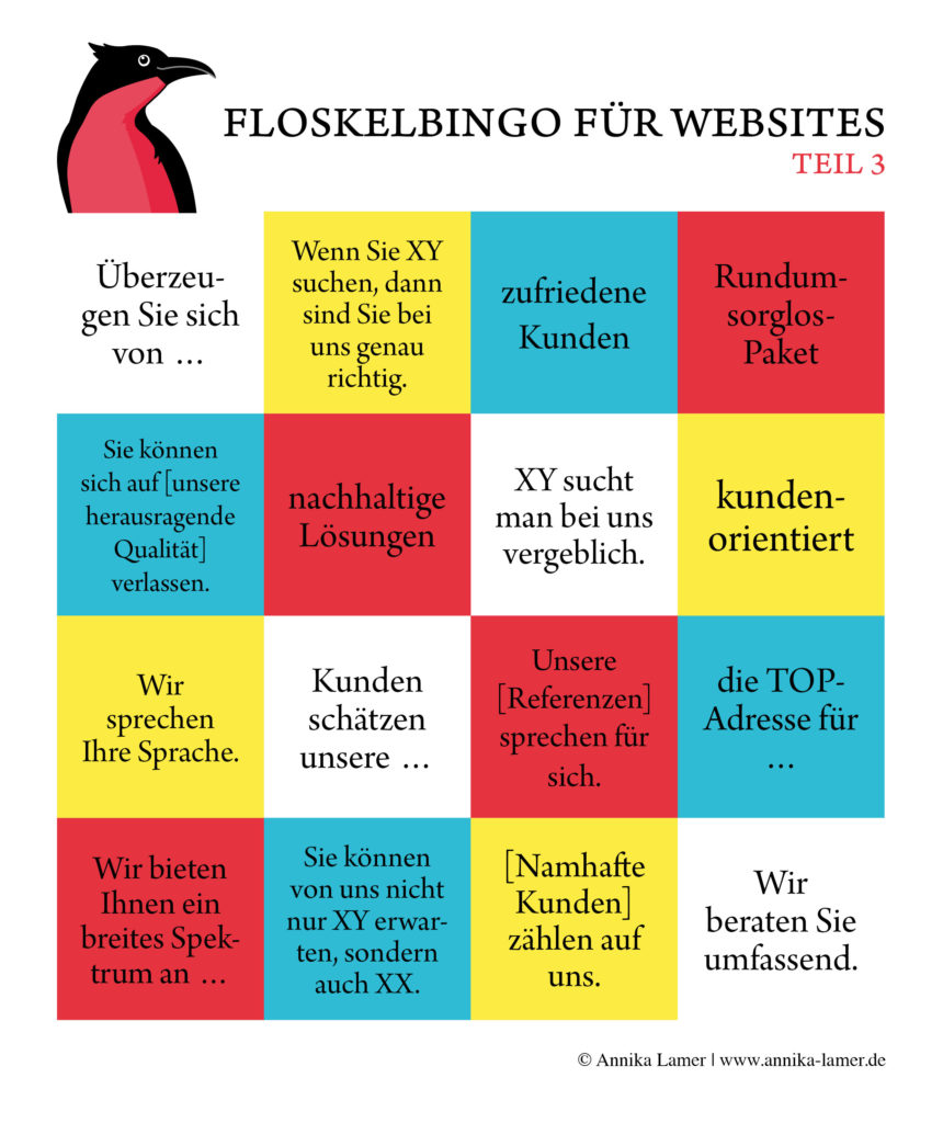 Floskelbingo für Websites