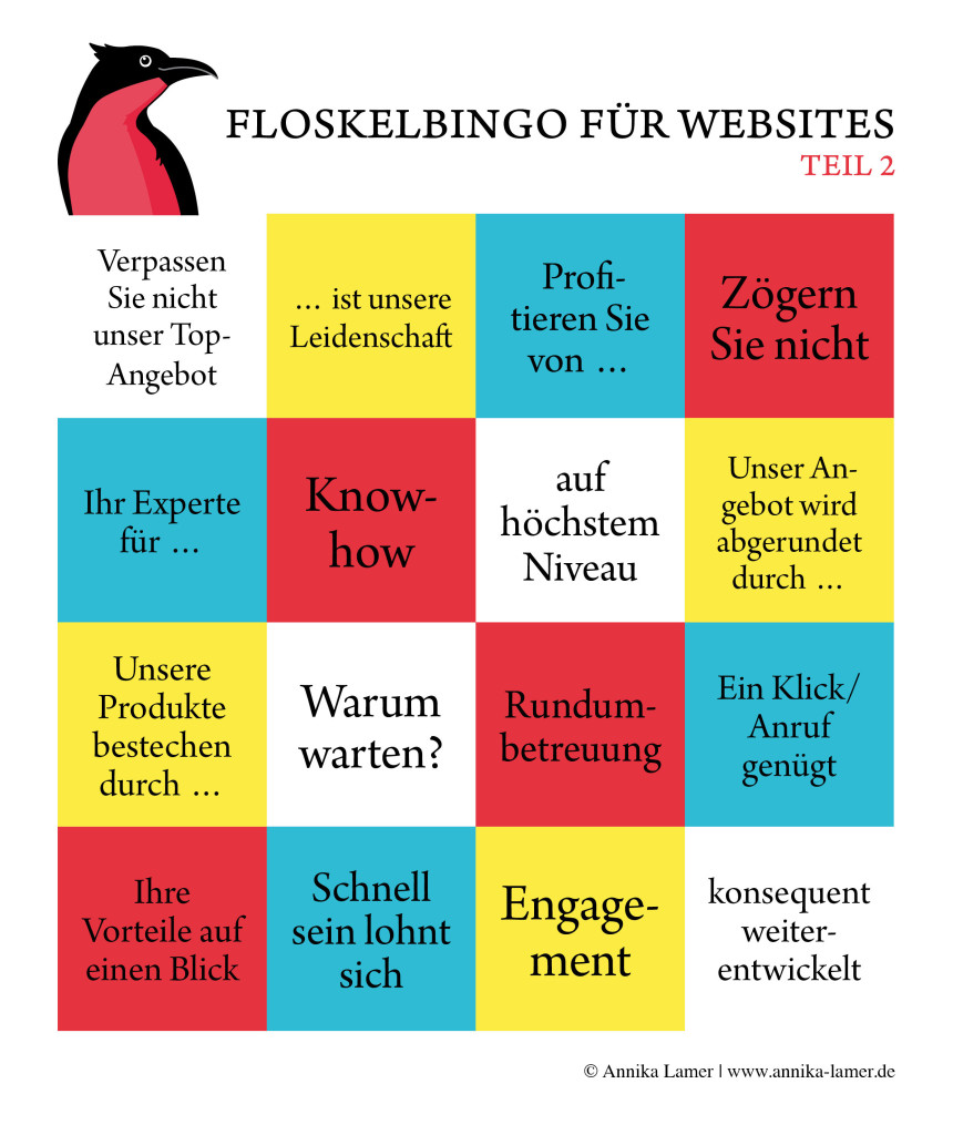 Floskelbingo für Websites, Teil 2